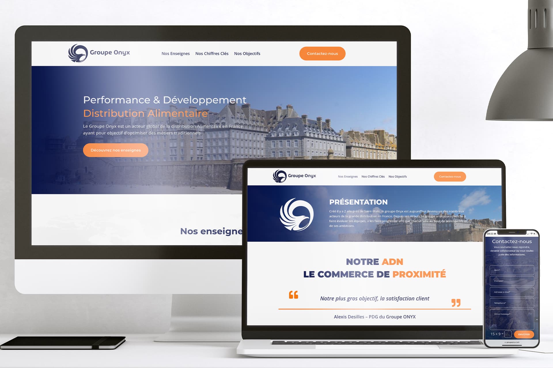 Site vitrine du groupe Onyx